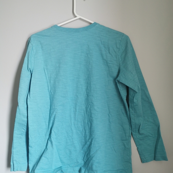 (3/$12) - L.L.Bean Kids Long Sleeve Shirt. XL 18. Aqua Blue - Picture 2 of 3